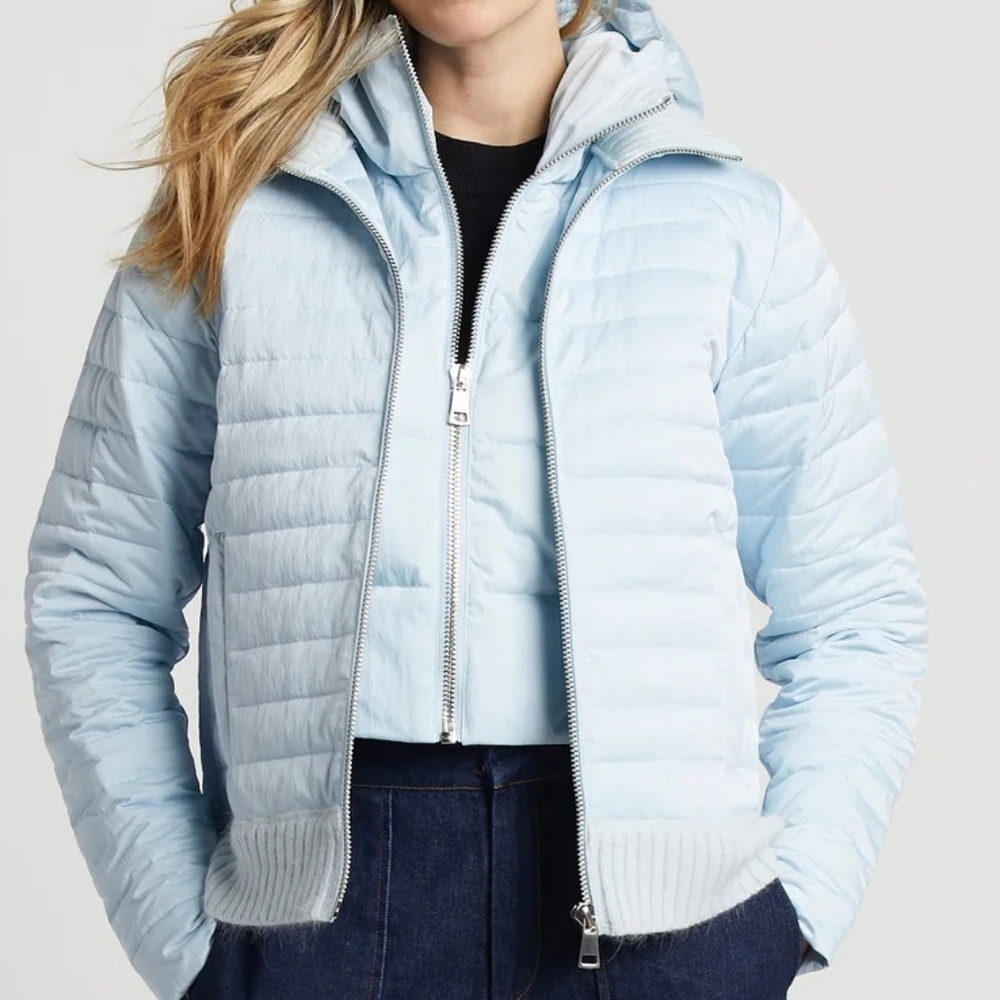 Adroit Atelier Lola Quilted Full Zip Gilet Jacket XS Ice Blue